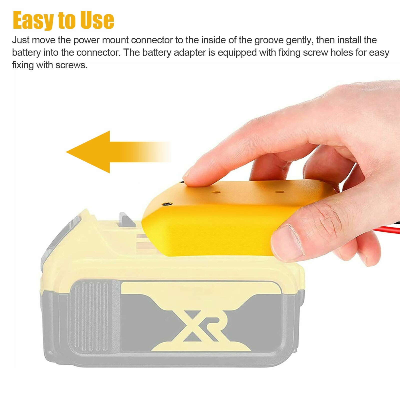 Power Connector DIY Battery Adapter Holder Dock For DeWalt 18V/20V Max Battery