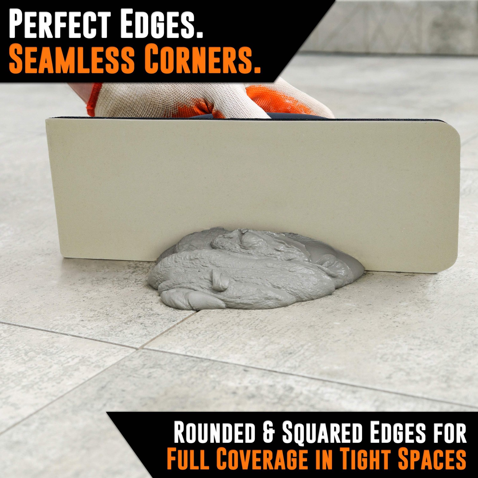 Rubber Grout Float – 9.5” x 4 Inch Grout Float for Tile – Grout Trowel for Tile,