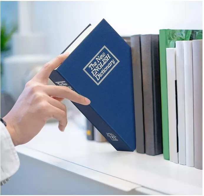 Book Safe Box with Combination Lock Dictionary Diversion Safe Secret Hidden Box