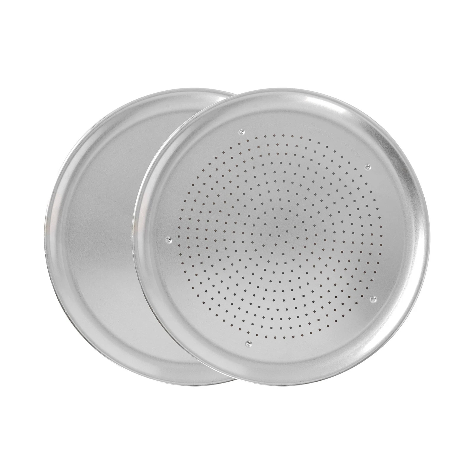 Nordic Ware 16” Aluminum Pizza Pans, 2-pack, 1 Perforated, 1 Smooth, NEW