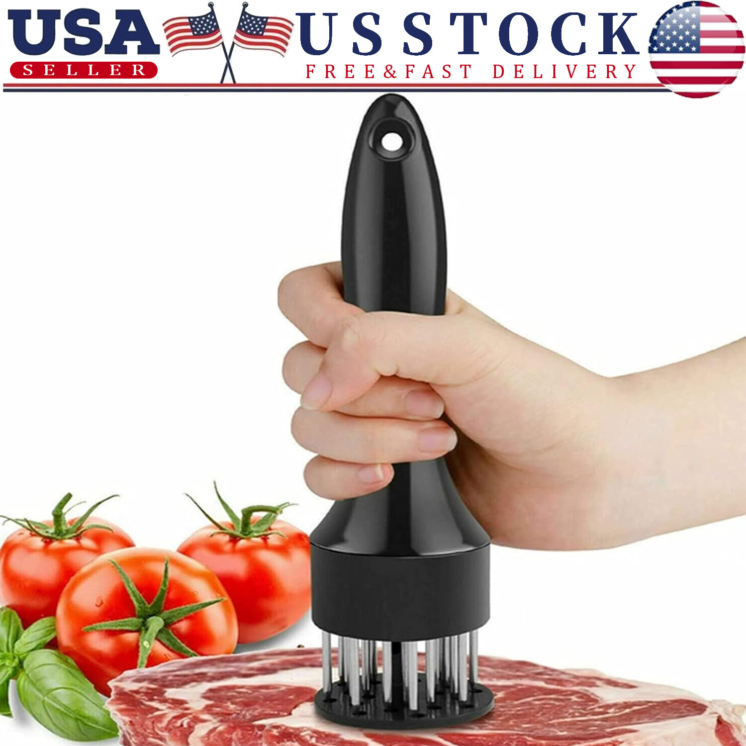 Professional Meat Tenderizer Stainless Steel Needle Cooking Hammer Kitchen Tool