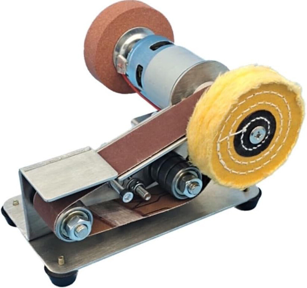 Mini Electric Grinder Belt Sander Polishing Grinding Knife DIY Sharpener Machine