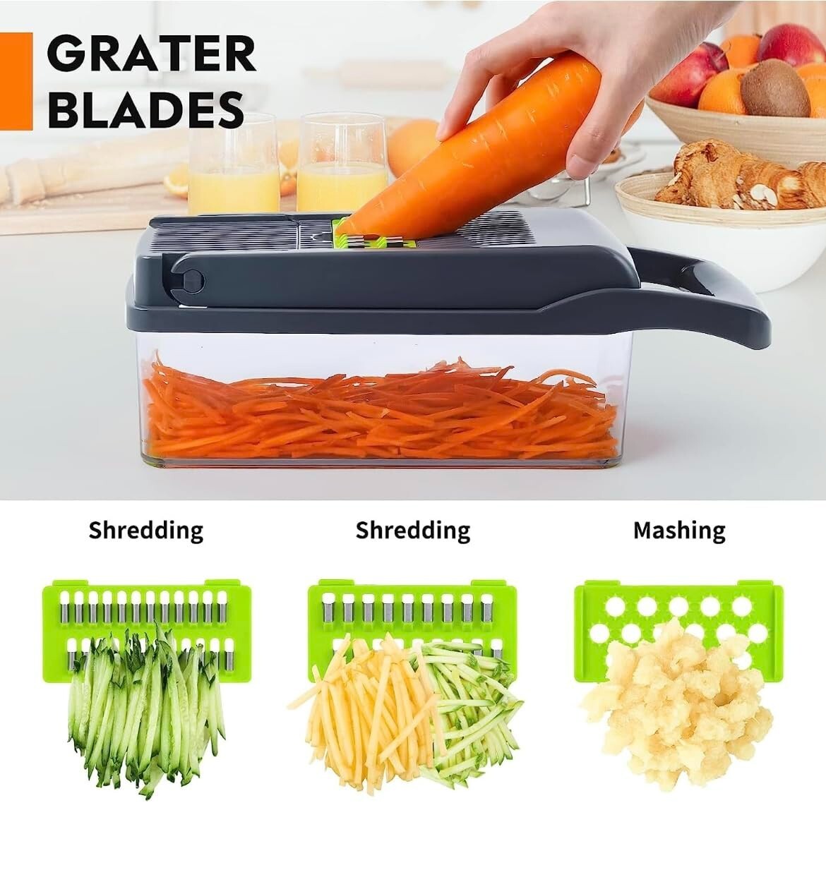 16 in 1 Vegetable Fruit Chopper Cutter Food Onion Veggie Dicer Slicer Kitchen US