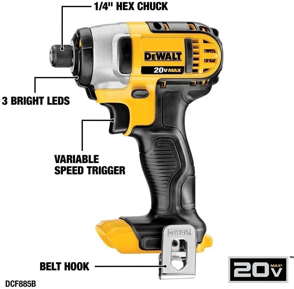 DEWALT DCK240C2 20V MAX Drill Impact Driver Combo Kit 2 Batteries Charger
