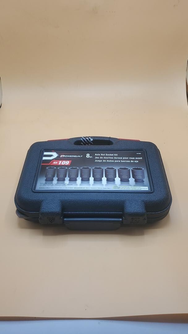 Powerbuilt 8 Piece 1/2-in. Drive Impact Rated Metric Axle Nut Socket Set- 647883