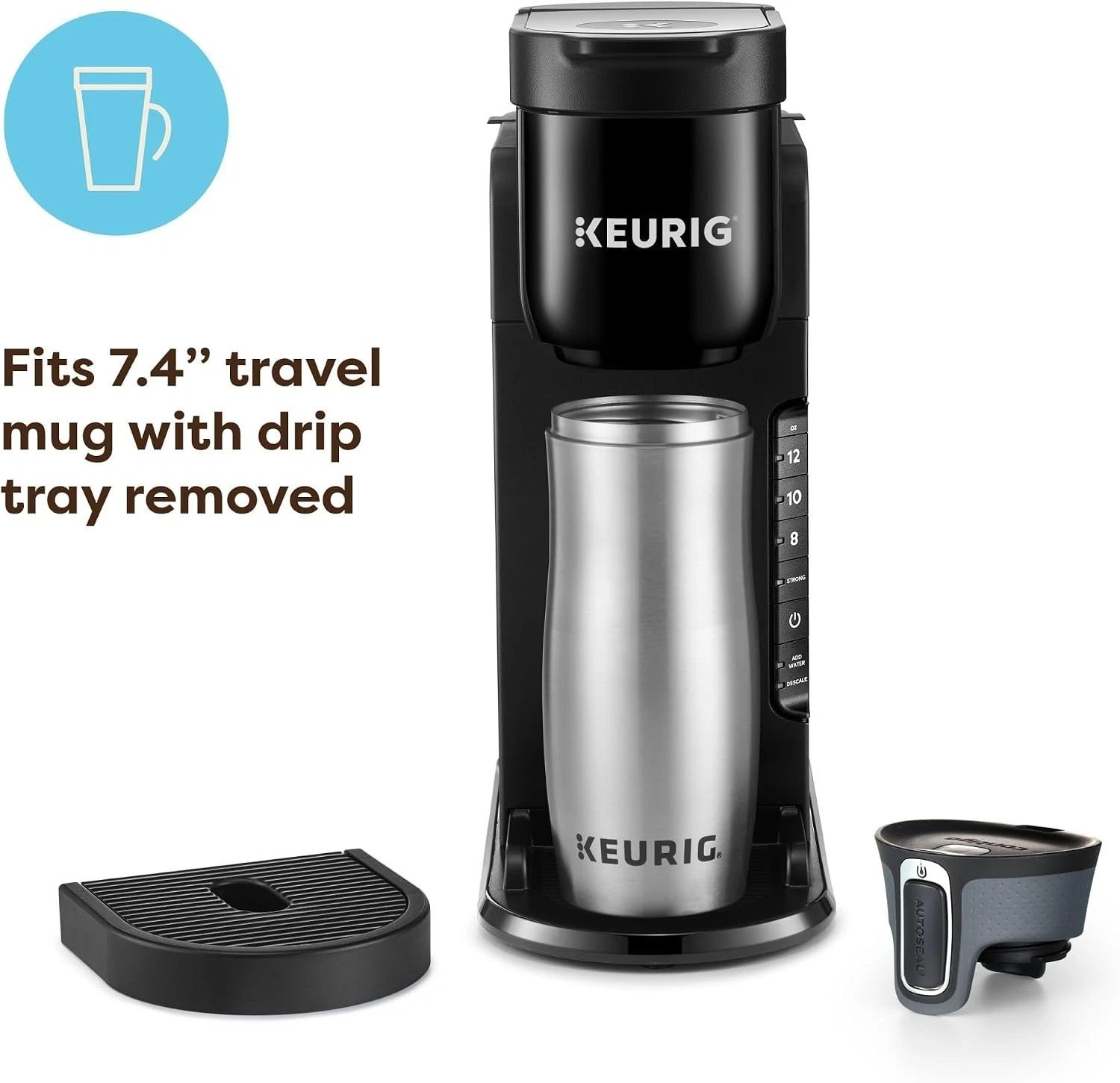 Convenient Strong Brew Coffee Maker with 42oz Reservoir – Travel Mug Friendly