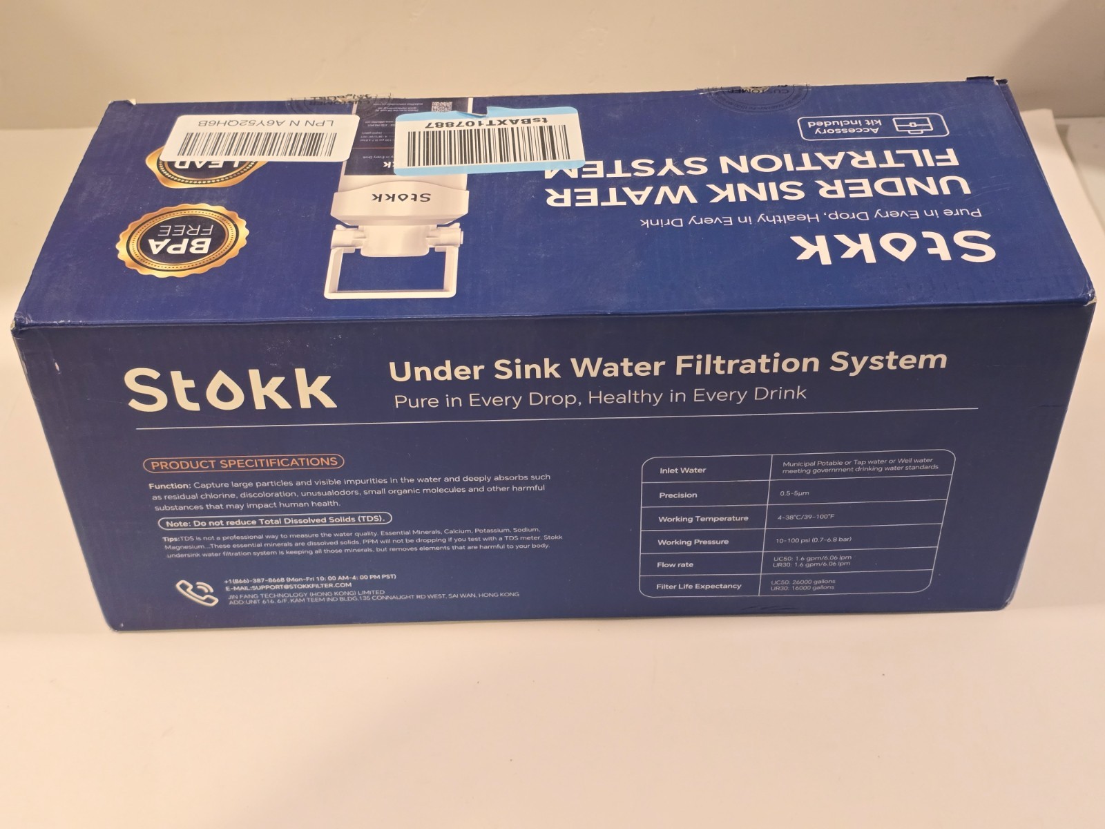Stokk UC50 Under Sink Water Filter, Reduces Lead, Chlorine, Bad Taste & Odor