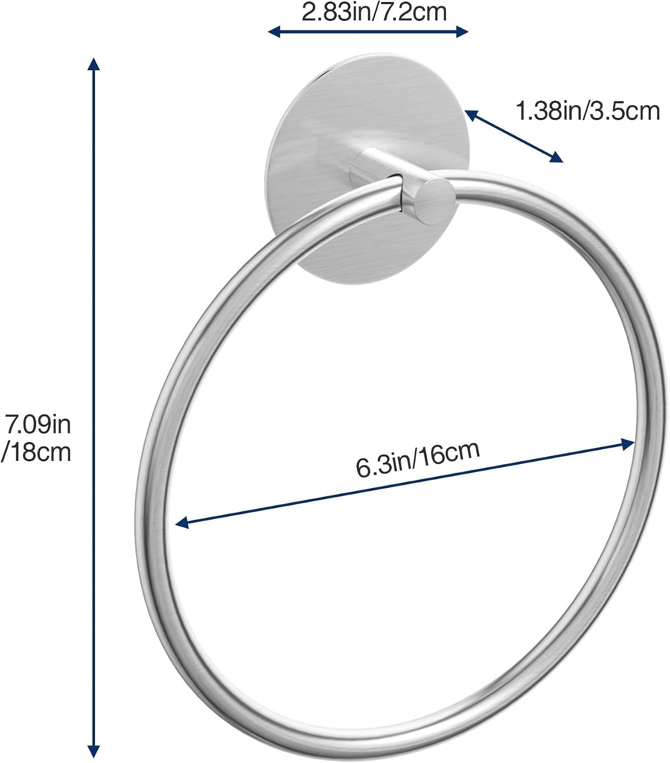 Nickel Brushed Bathroom Towel Ring – Stainless Steel Bathroom Towel Rack