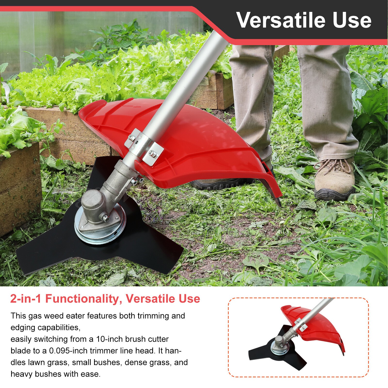 31CC 4-stroke Grass String Trimmer Lawn Mower Gas Trimmer WeedEater Powerful