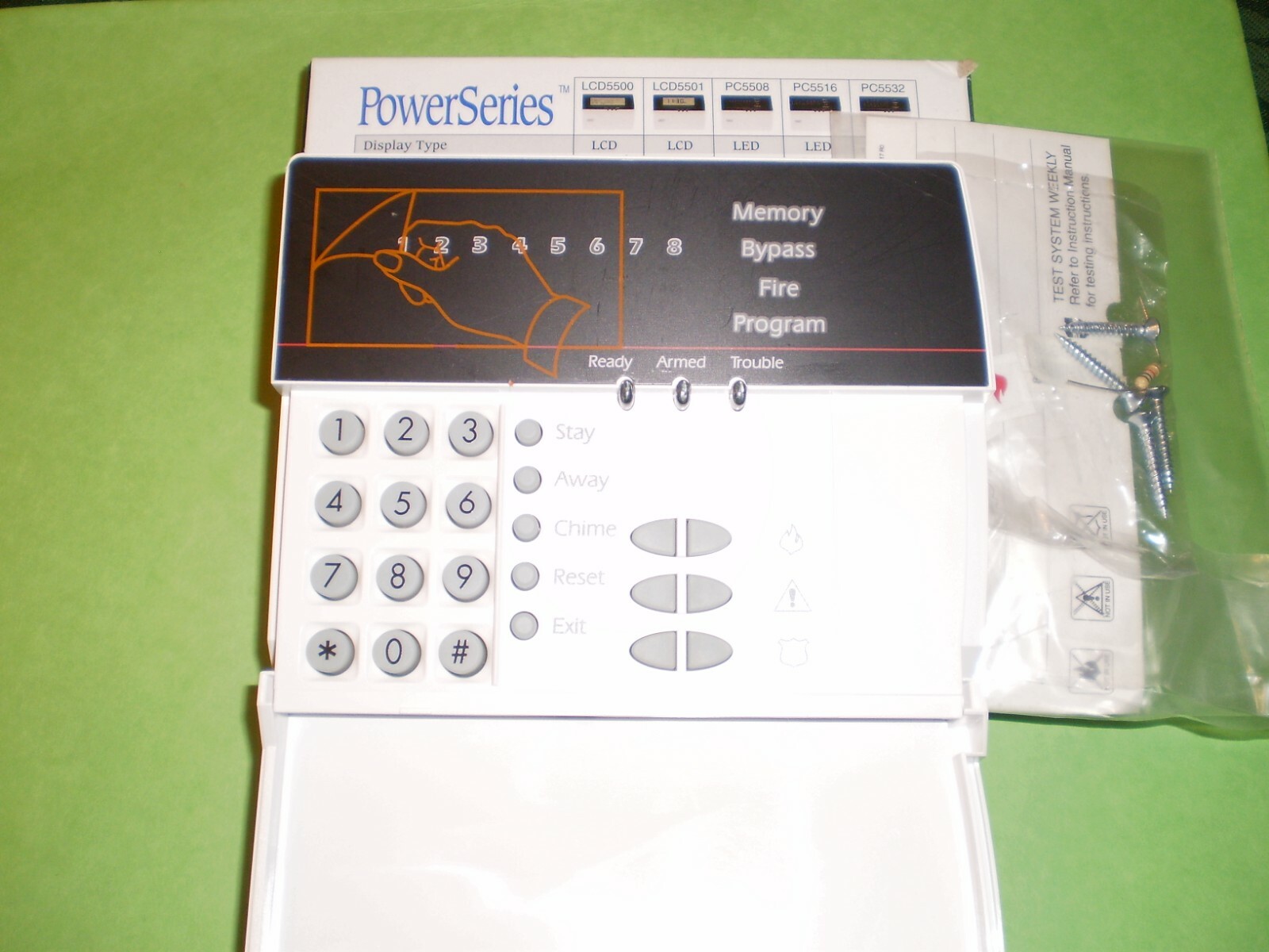 DSC PC5508Z 8 Zone LED Alarm Keypad for PowerSeries RARE & NEW!