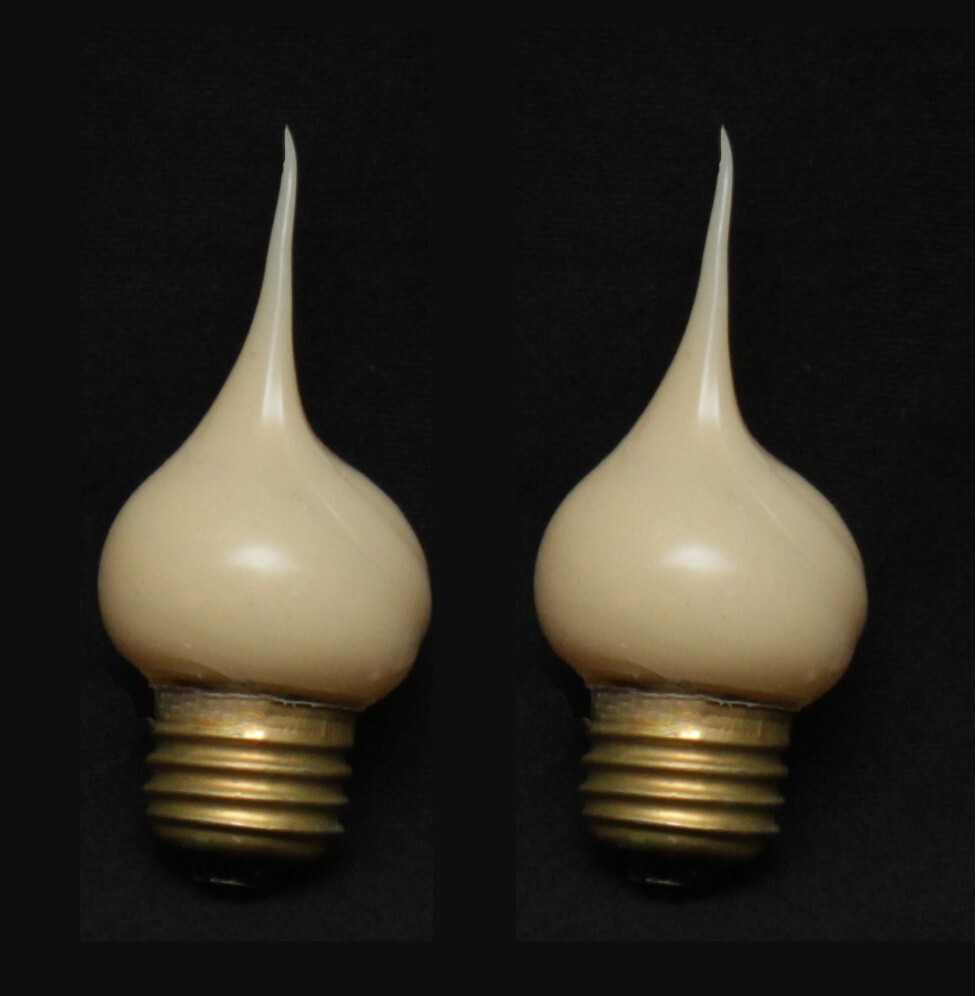 2 — 7.5 Watt Hand Dipped CHAMPAGNE Silicone BULBS – fits standard sockets