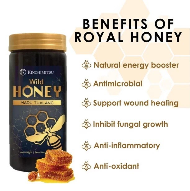 2 Jars Kinohimitsu Wild Tualang Honey 500g ( No import Duties For USA )