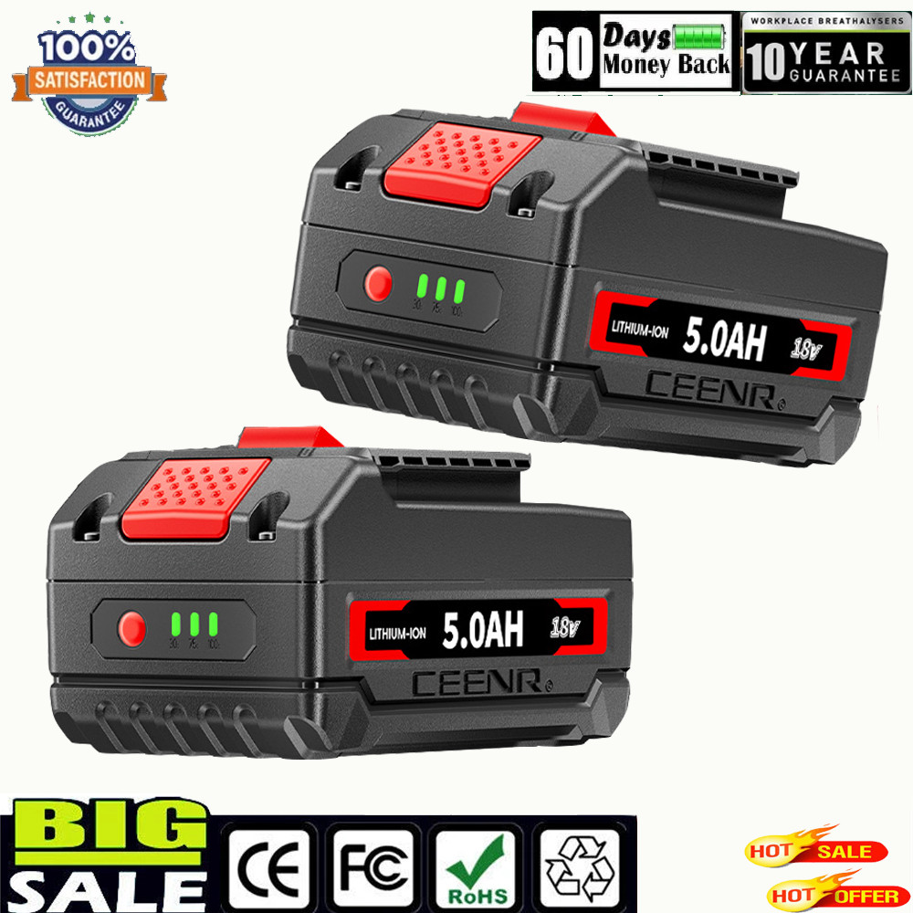 US 2PCS 18V Battery For Bosch 18V 5.0AH Li-ion ceenr BAT610G BSL1810Z