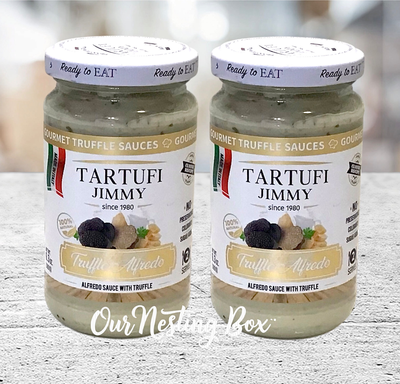 2 Tartufi Jimmy Truffle Alfredo Sauce Rich Black Truffle Flavor 6.3 oz Jar