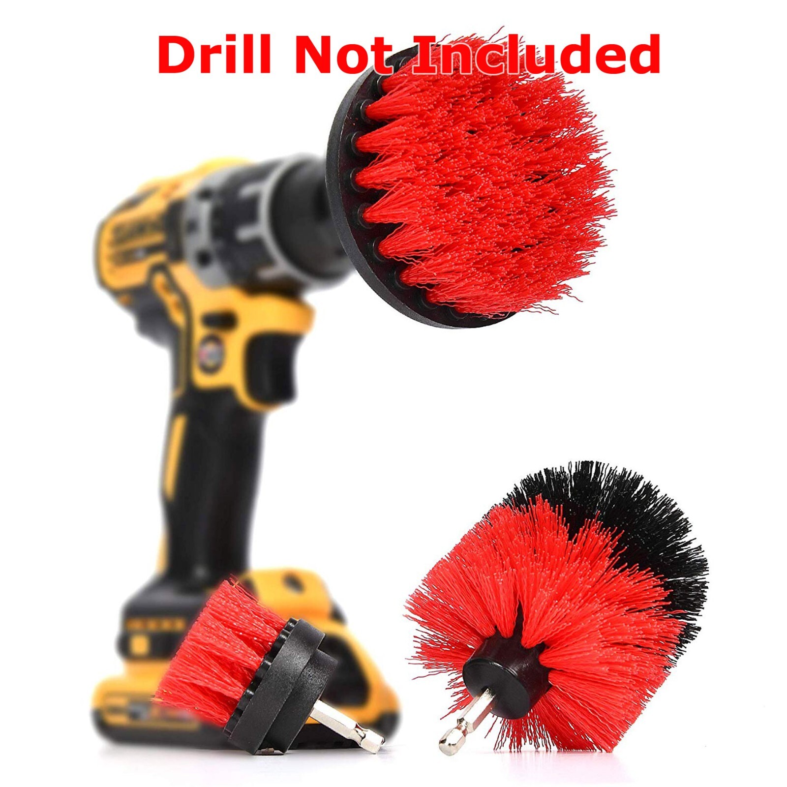 4PCS Drill Brush Set Power Scrubber Drill Attachments Carpet Tile Grout Cleaning
