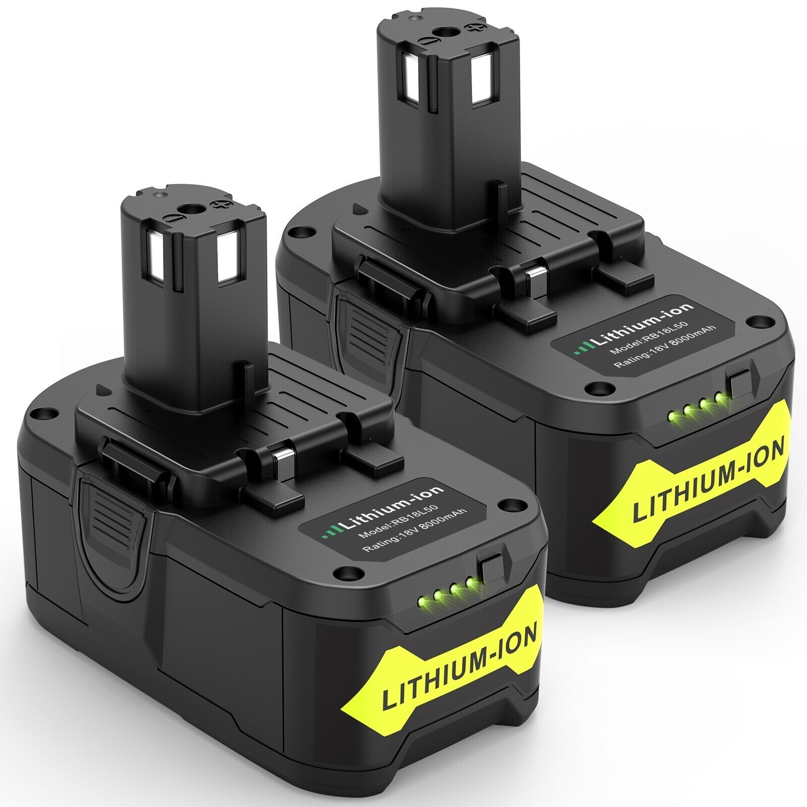 1-4X 8.0Ah 18 Volt Li-Ion Battery For RYOBI P108 18V For One+ Plus High Capacity