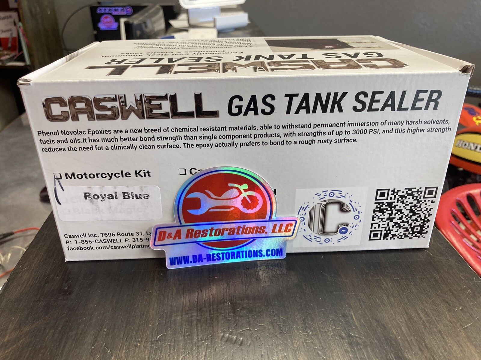 Caswell Epoxy Gas Tank Sealer – Coats Up To 10 gal Tank. Battleship Grey