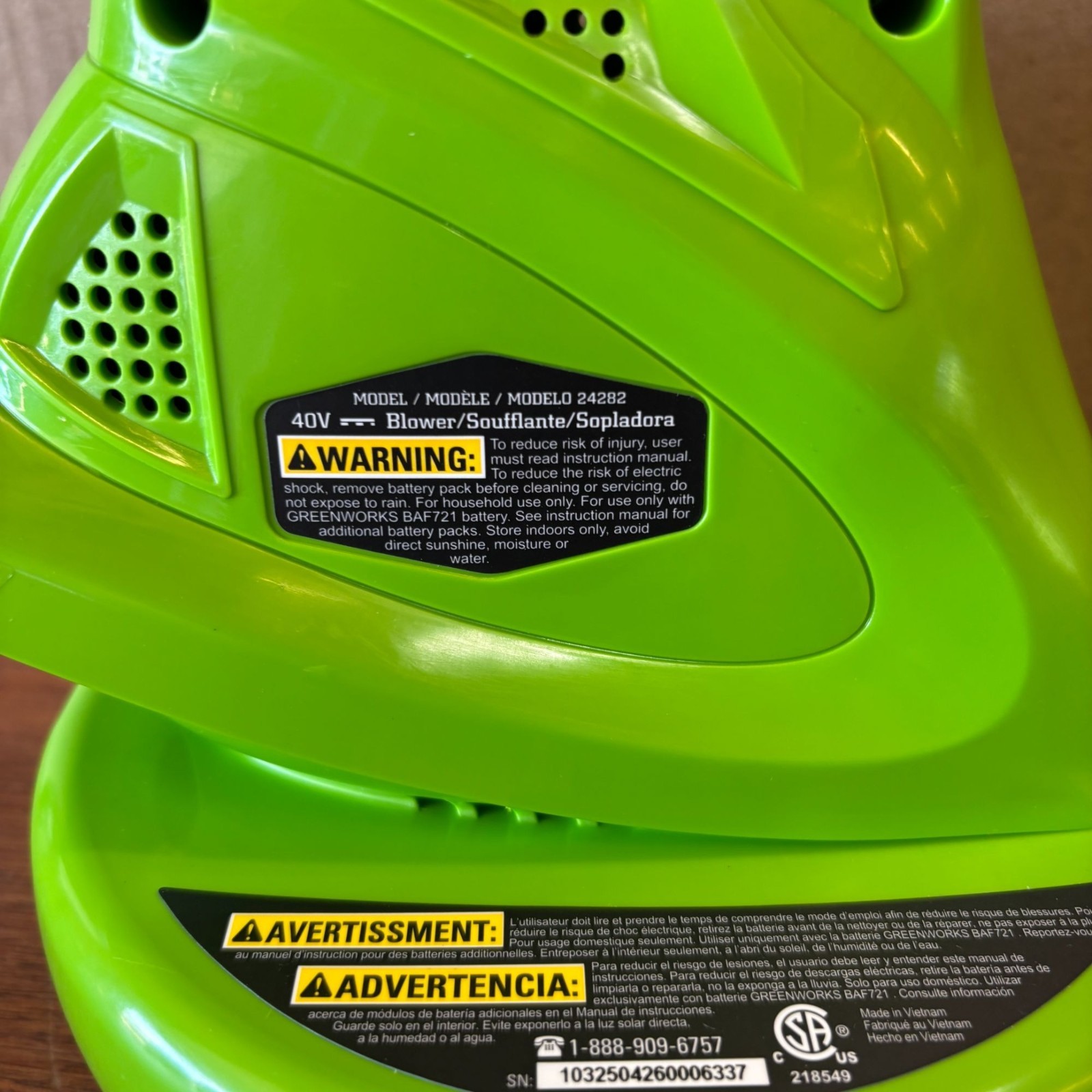 Greenworks 40V Leaf Blower/Sweeper, 150 MPH / 135 CFM
