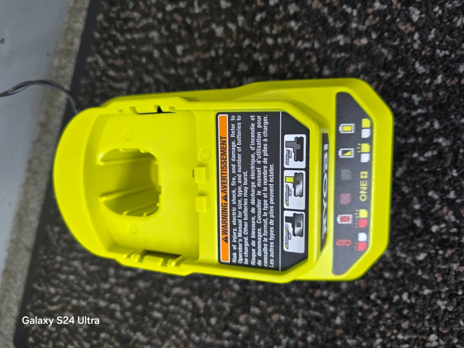 Genuine OEM RYOBI (PCG002) 18V Volt ONE+ Li-Ion Battery Charger. Free Shipping.