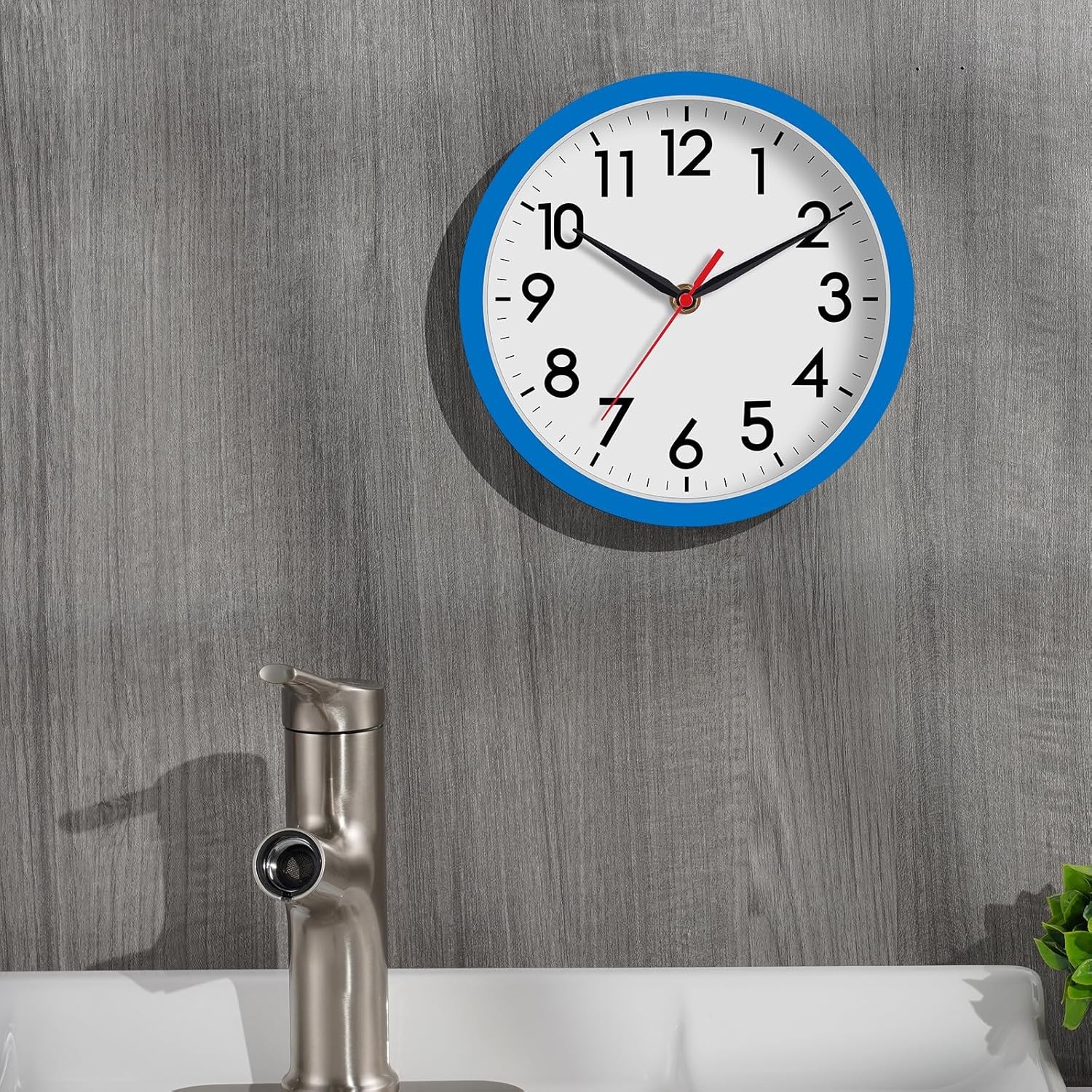 Silent Wall Clock Non-Ticking Analog Battery Operated – Home Office Kitchen Deco
