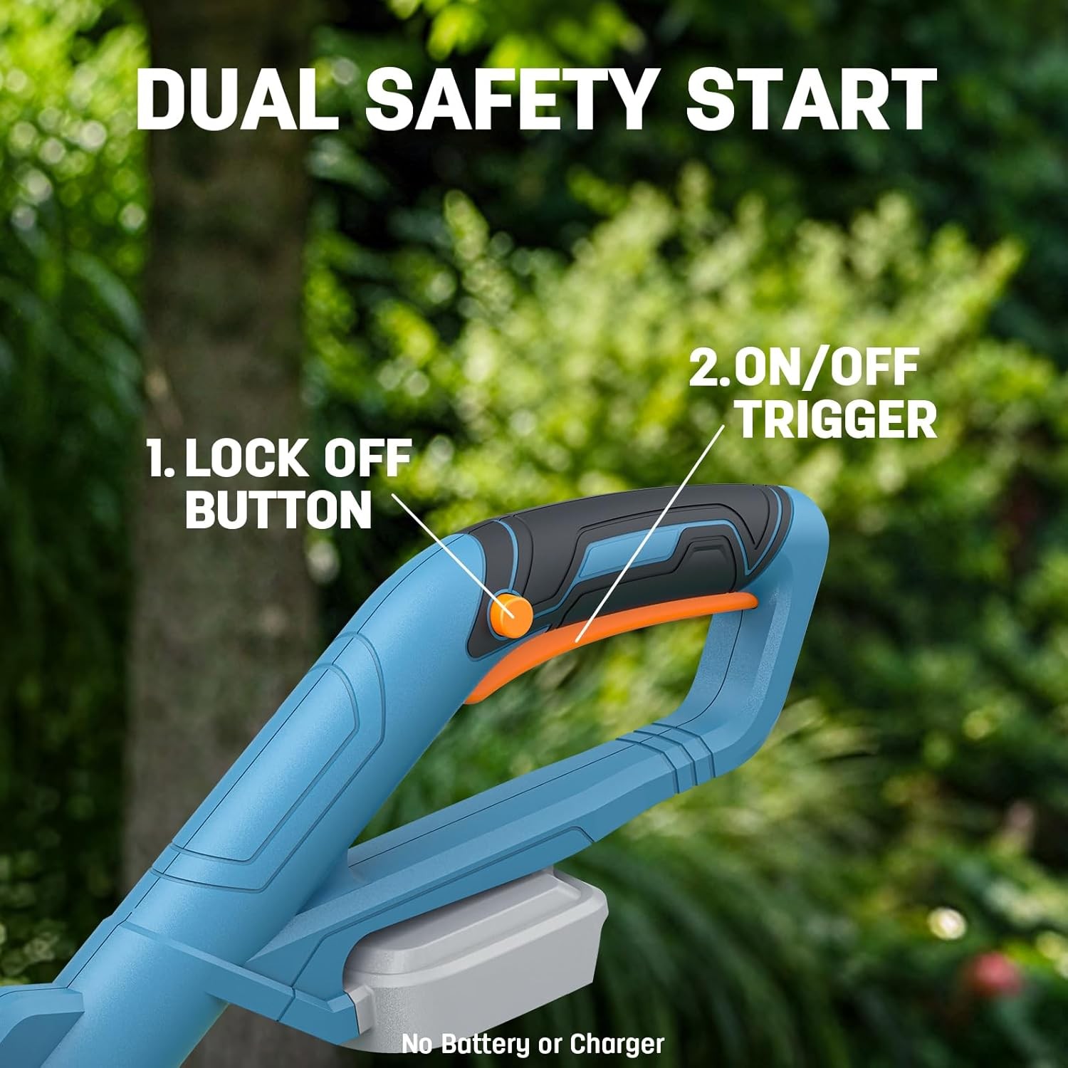 12″ Cordless 2-in-1 String Trimmer Compatible with Makita 18V Battery(Tool Only)