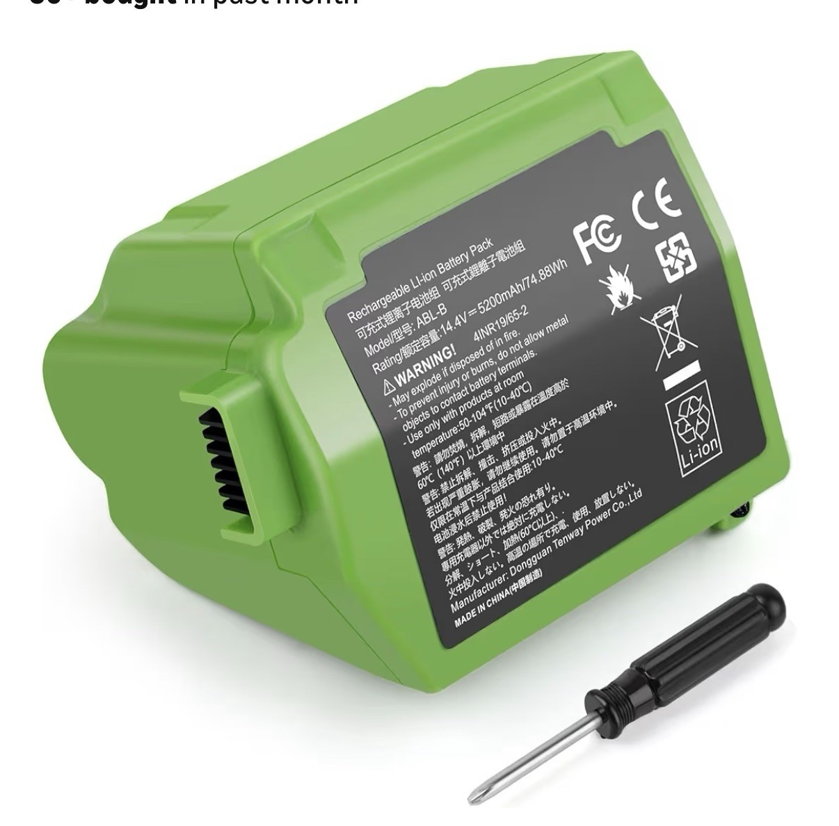 TREE.NB 5.2Ah Replacement for iRobot Roomba S9 9150 Battery ABL B Replacement