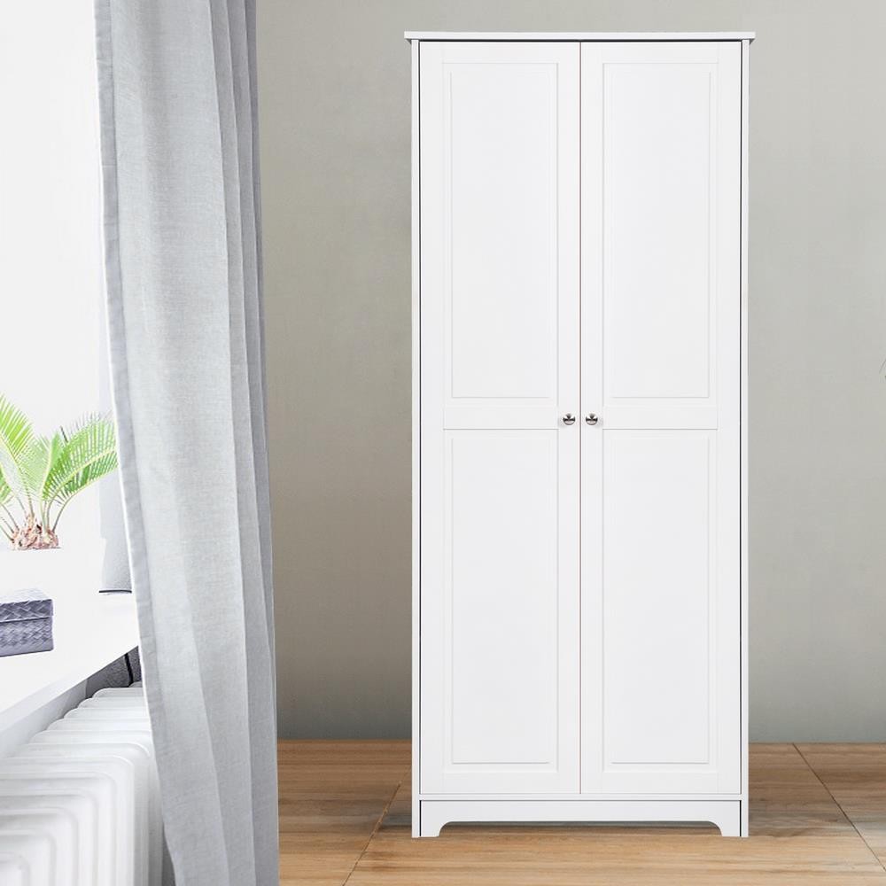 72”H Freestanding Storage Pantry Utility Cabinet 2 Door and 5 Shelves Organizer