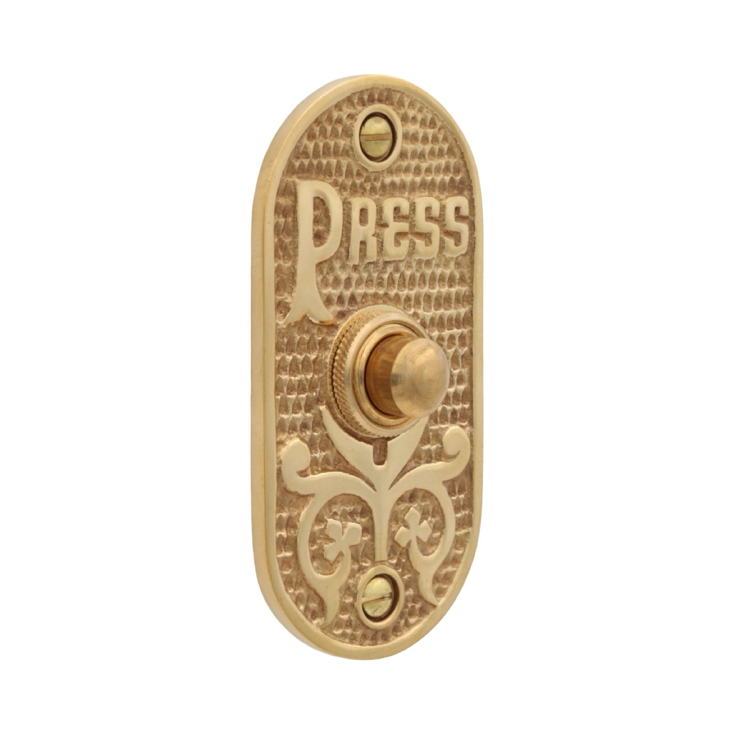 PRESS Oval Push Button Doorbell Solid Cast Brass – 3 Finish Choices