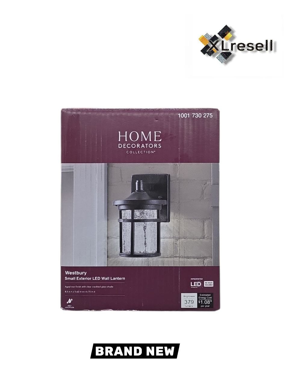 Home Decorators Westbury 8.5 in. Aged Iron LED Outdoor Wall Light w/ Clear Glass