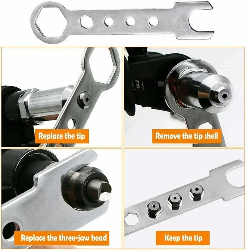 Electric Rivet Nut Gun Cordless Drill Pop Adapter Riveting Riveter Insert Tool