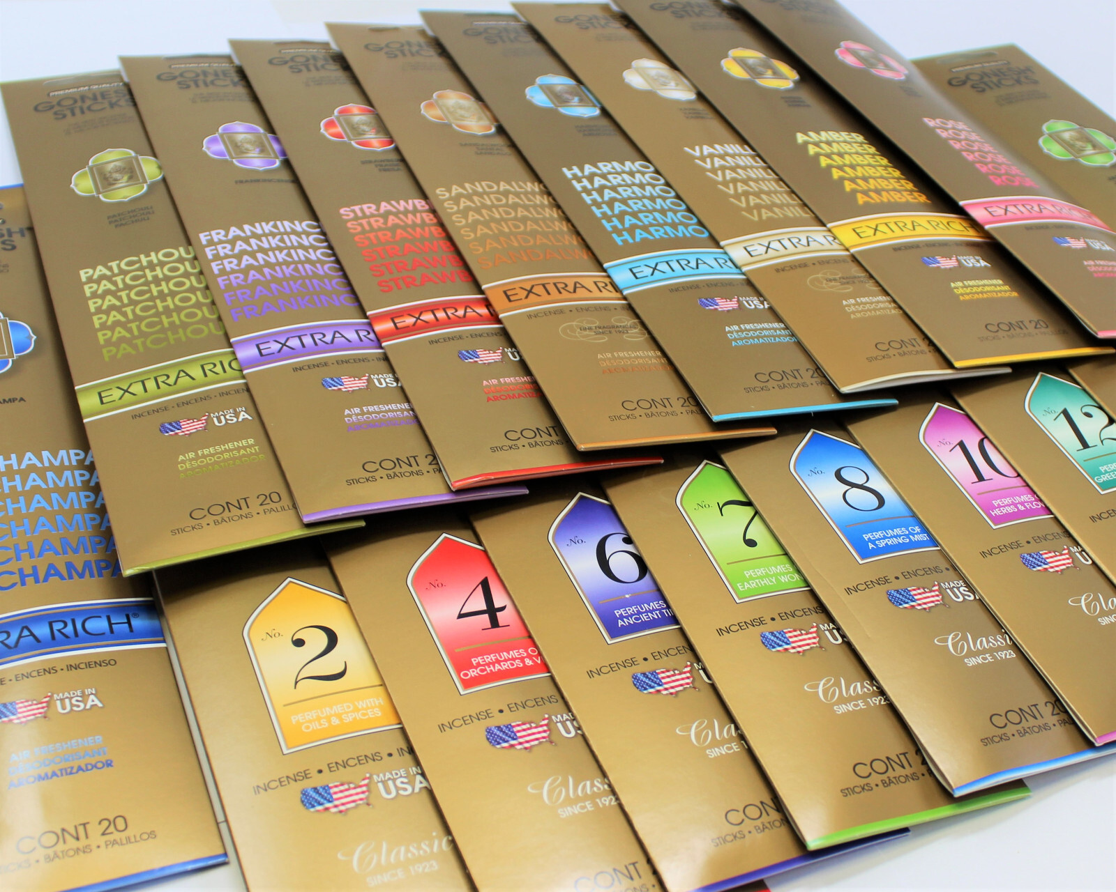 Gonesh Premium Incense Sticks 20 Pack: Choose Scent BUY 4 GET 4 FREE (8 IN CART)