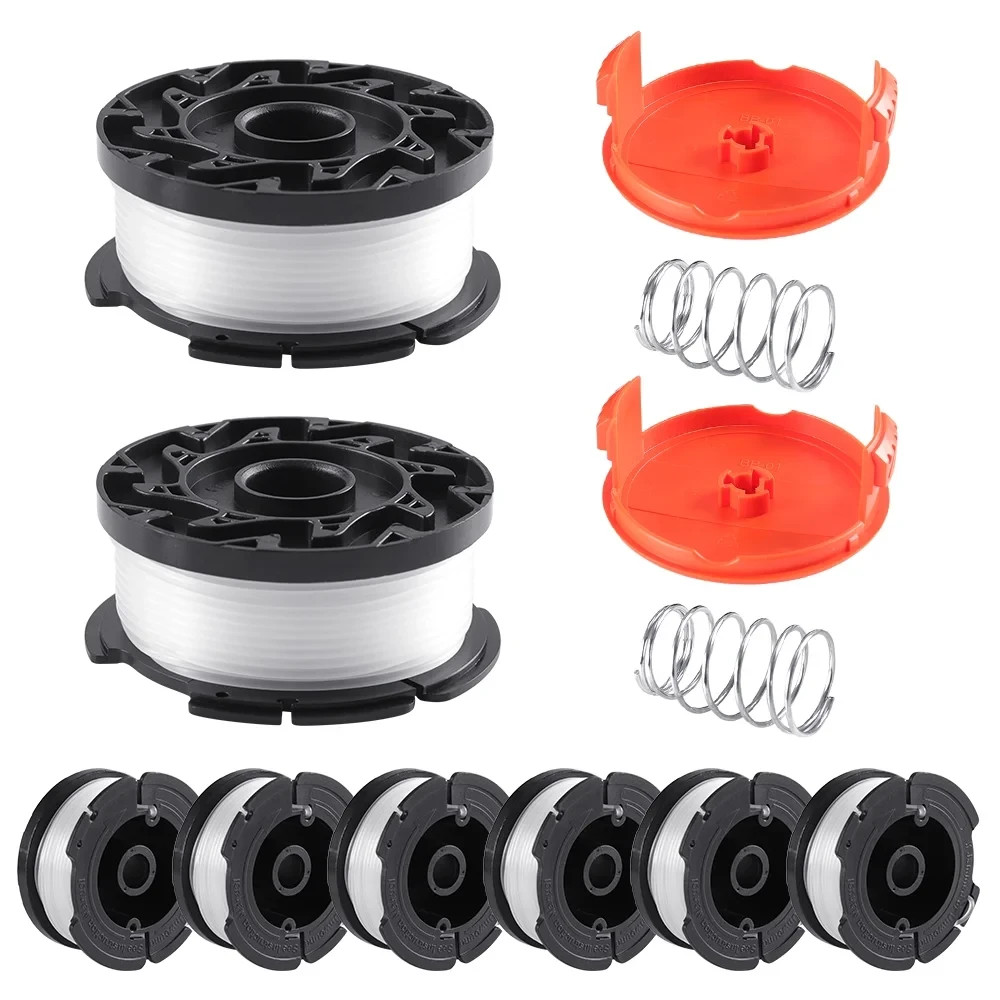 Black & Decker Replacement 10 Piece String Trimmer Spools & Cap AF-100 .065