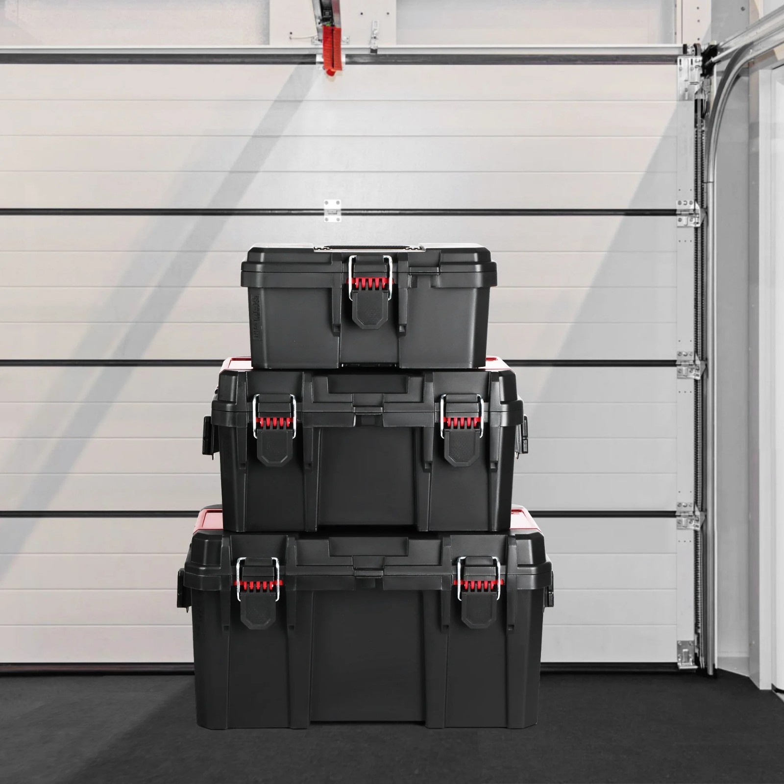 Hyper Tough 16-Inch Toolbox – Heavy-Duty Resin Storage with Padlock Security