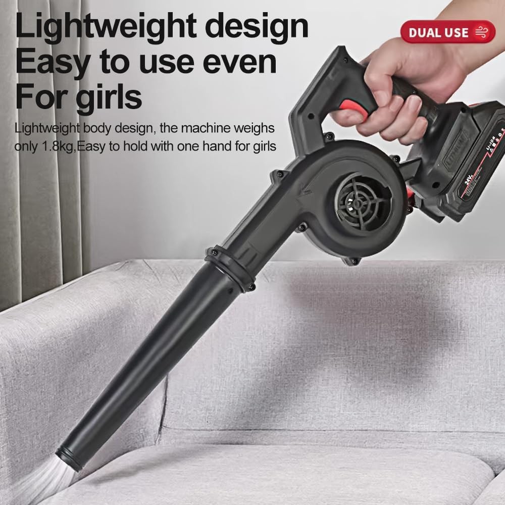 21V Leaf Blower Cordless, Electric Vacuum Blower for Garden Lawn Care