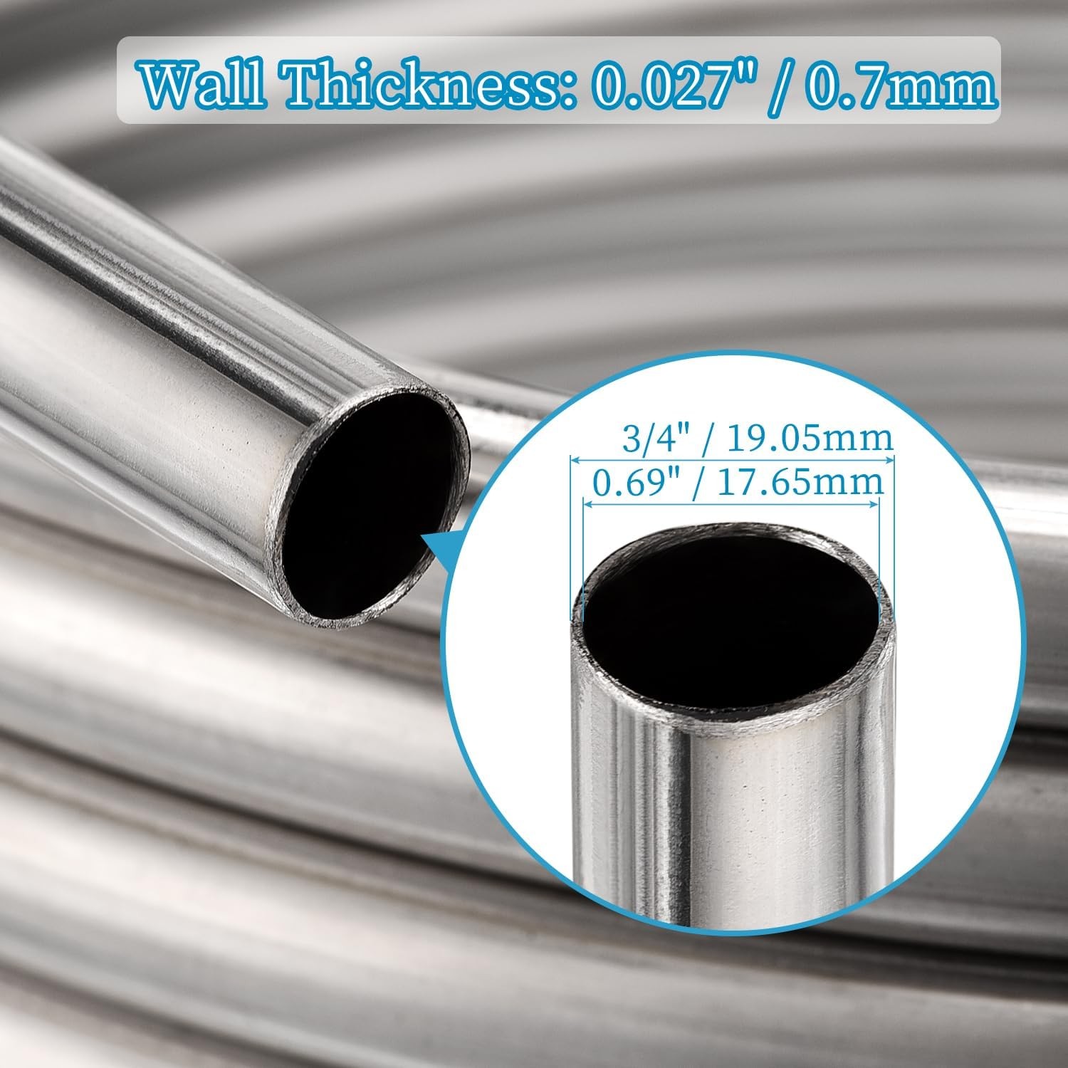 25FT 3/4″ 304 Stainless Steel Immersion Wort Chiller Cooling Coil