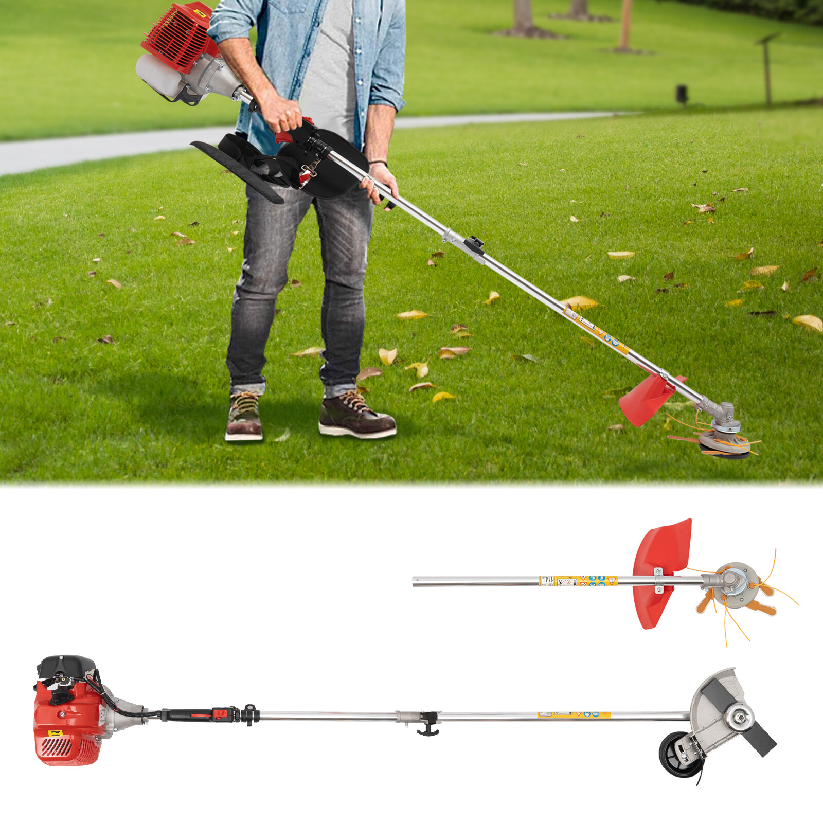 43cc 2-Stoke Gas Weed Trimmer Brush Cutter Lawn Edger Grass Trimmer Weed Eater
