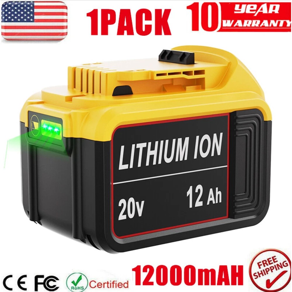 Pack For DeWalt 20V 20Volt Max 8.0AH Lithium Ion Battery DCB206 DCB205-2/Charger