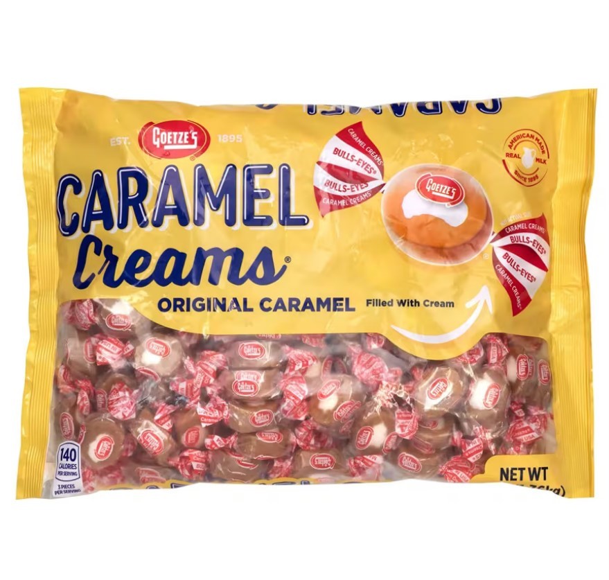 Goetze’s Caramel Creams Candy 48 oz Bulk Classic Caramel Candy