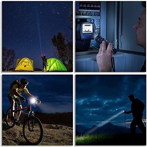 New — NUÜR Tactical LED Torch Flashlight with Picatinny Rail Mount Waterproof