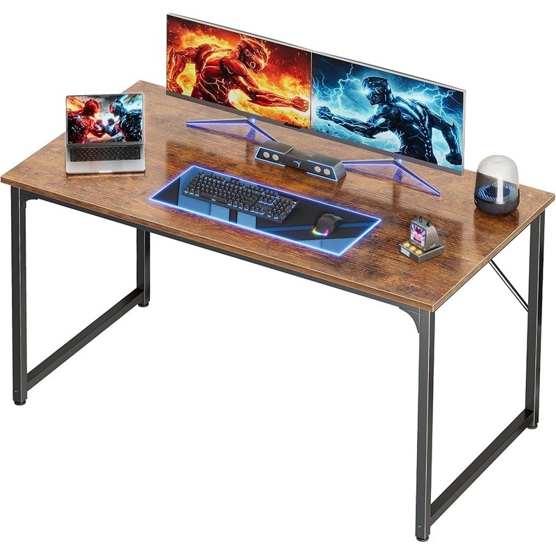 Spacious Computer Desk Home Office Study Space Adjustable Feet Modern Design New