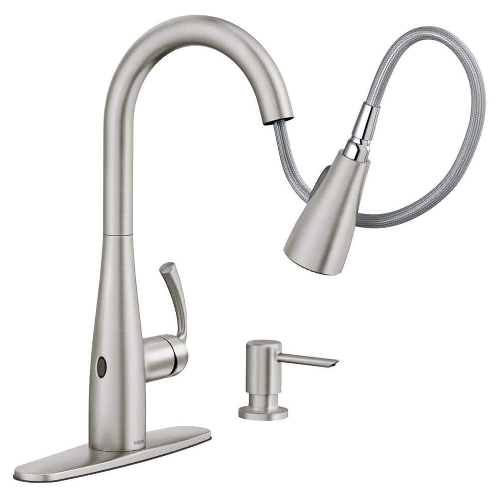 Essie Touchless MotionSense Pull-Down Sprayer Faucet in S. R. Stainless by MOEN