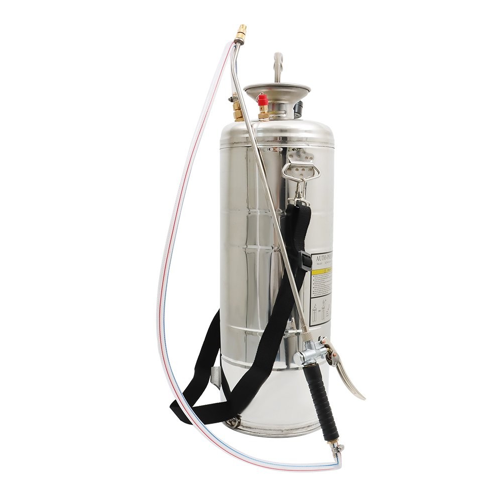 Stainless Steel Sprayer Pump Sprayer W/ Adjustable Nozzle Hose 1/1.5/2/3/3.5Gal
