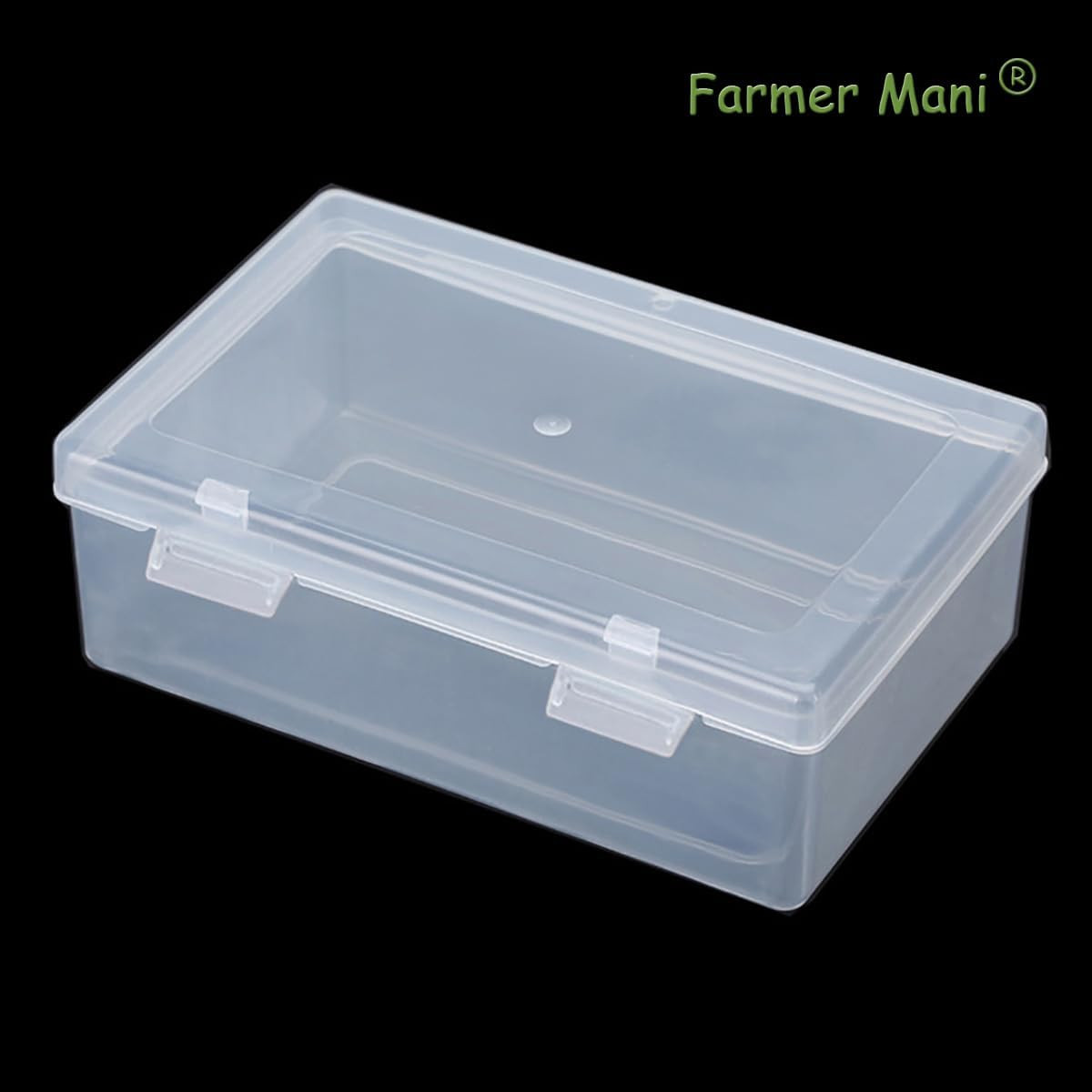 2 Pack Rectangle Small Storage Containers Box 6.5 X 4.17 X 2.28 Inch, Clear Plas