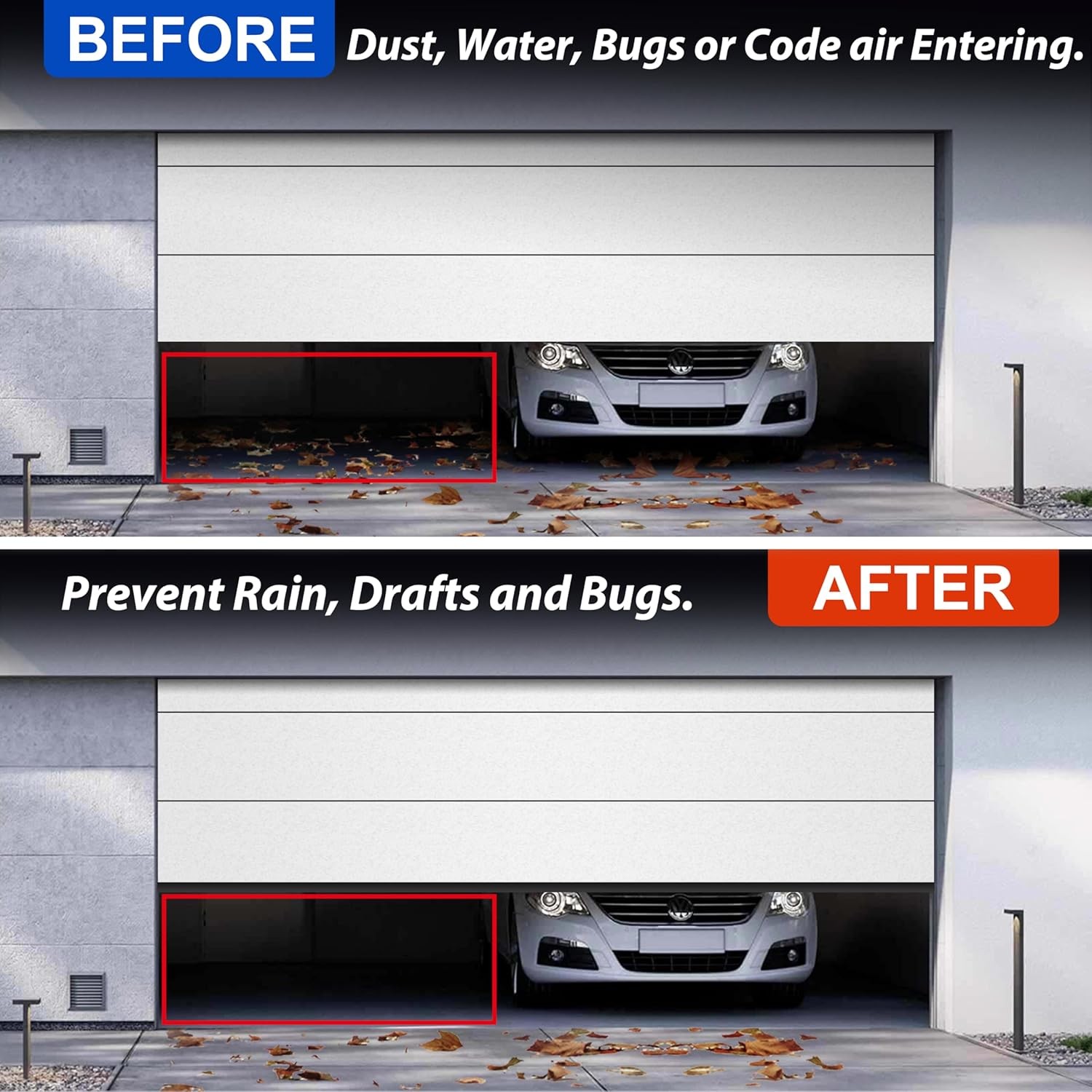16/20Ft Garage Door Bottom Seals Threshold Buffering Weatherproof Sealing Rubber