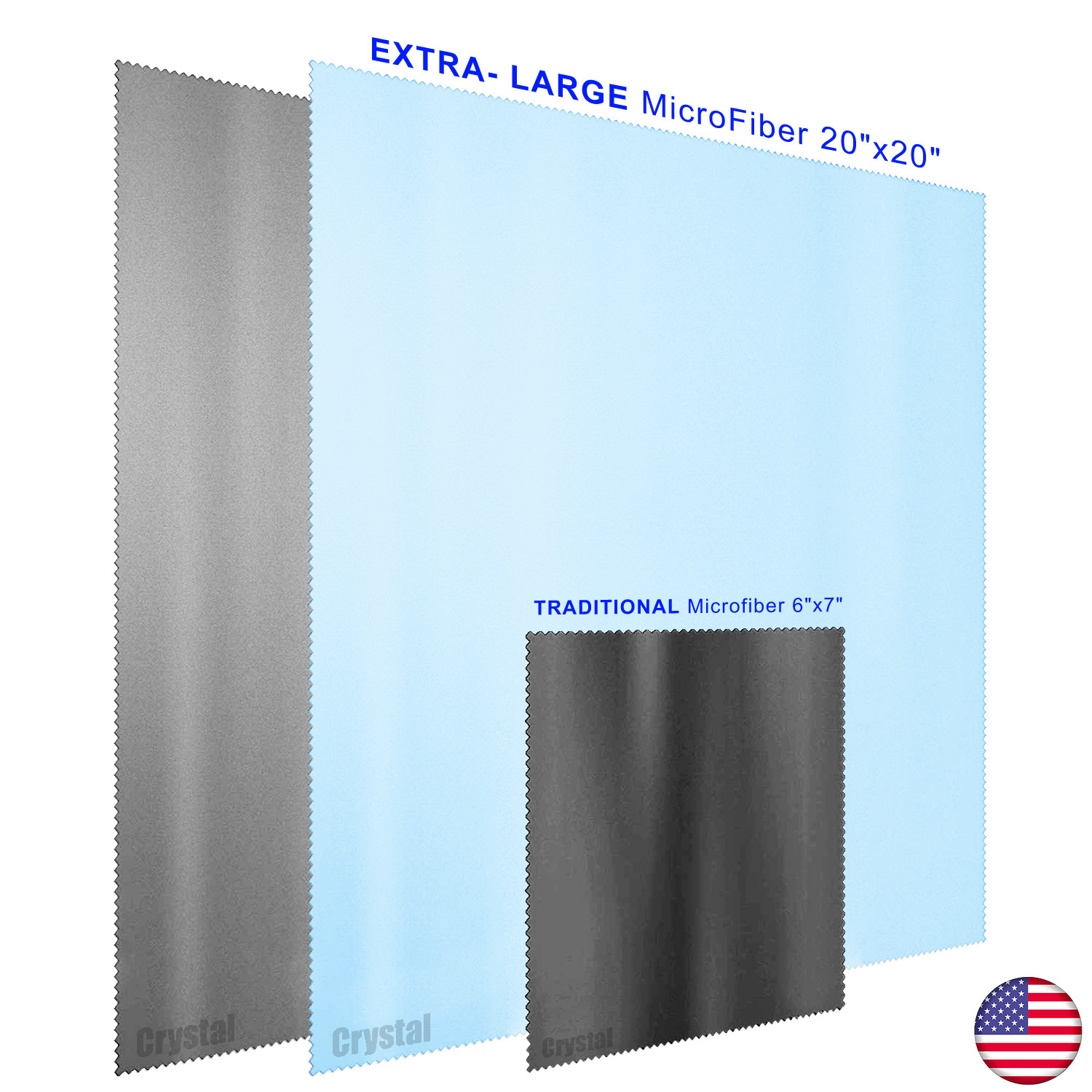Extra Large Microfiber Cleaning Cloth 20″ X 20″ for TV Screens Lens Phone
