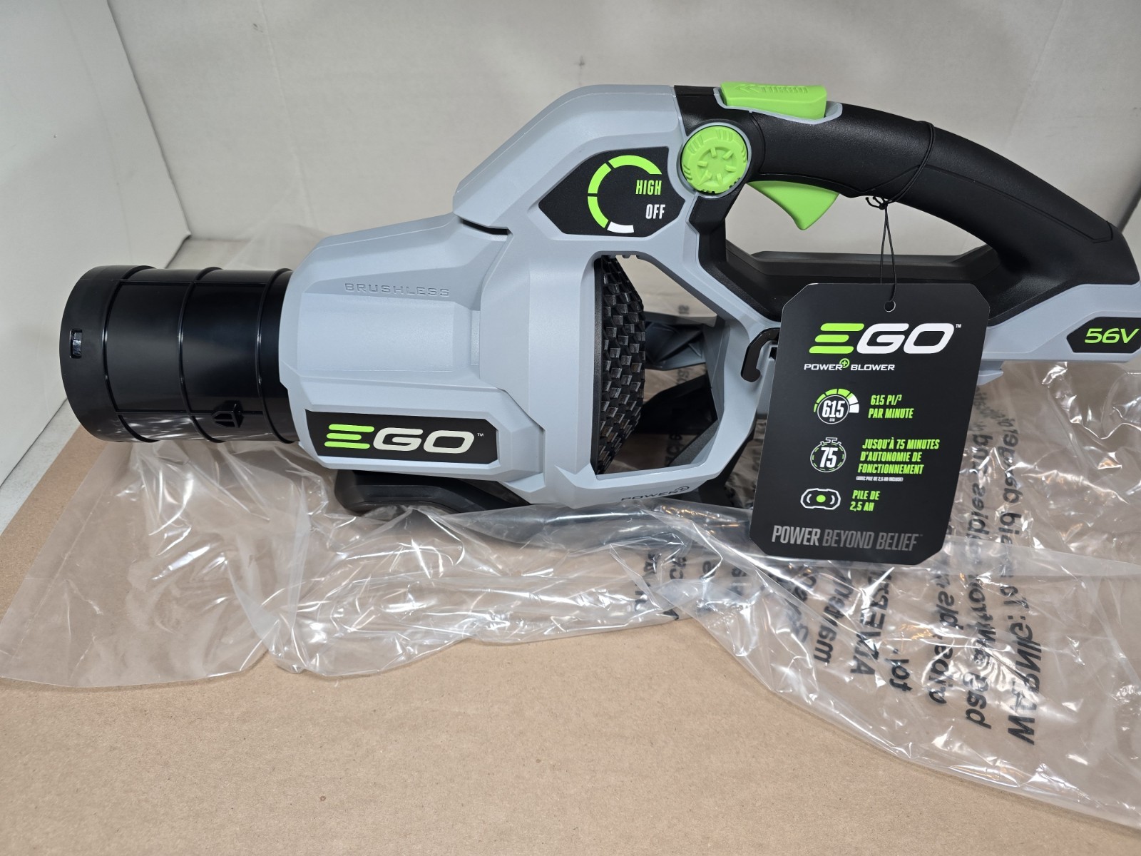 EGO Power+ LB6150 615 CFM 56-V Cordless Leaf Blower Tool Only No Box