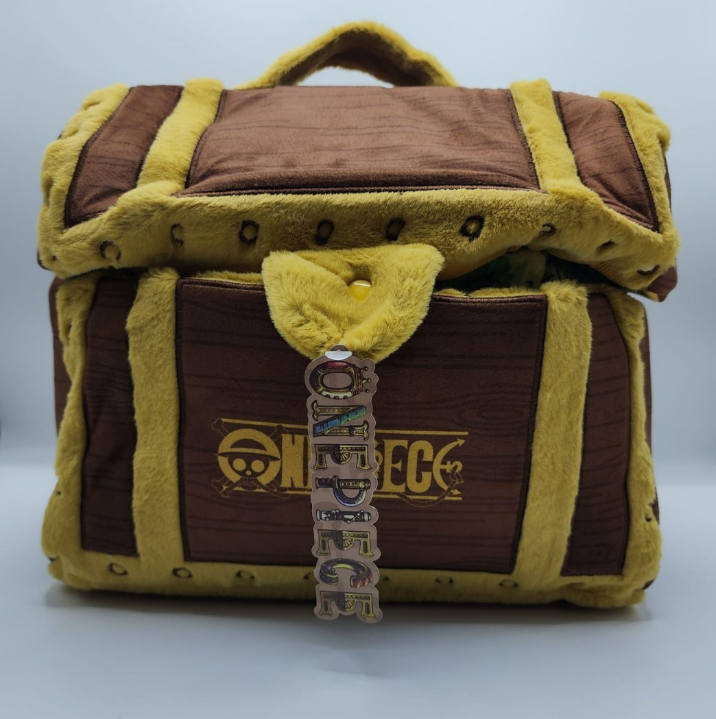 MINISO x One Piece Treasure Chest Blanket Bag Grand Line Map Plush New w Tags