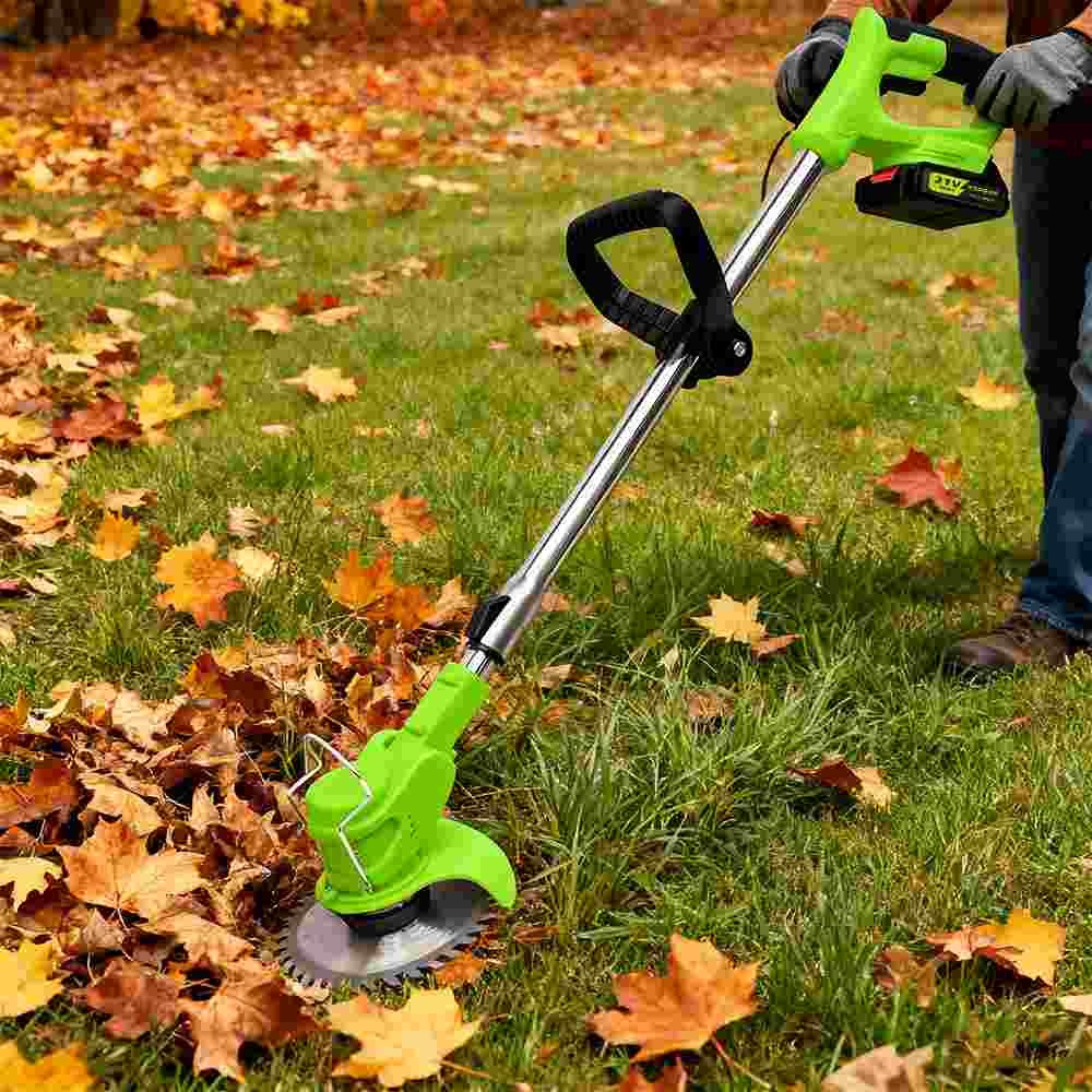 21V Cordless Electric Weed Lawn Eater Edger Grass String Trimmer Cutter Mower US