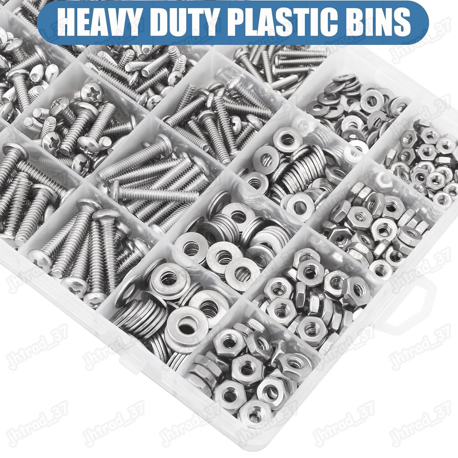 700pcs Machine Screws Phillips Pan Head Bolts Nuts Washer Assortment Kit #4~#10