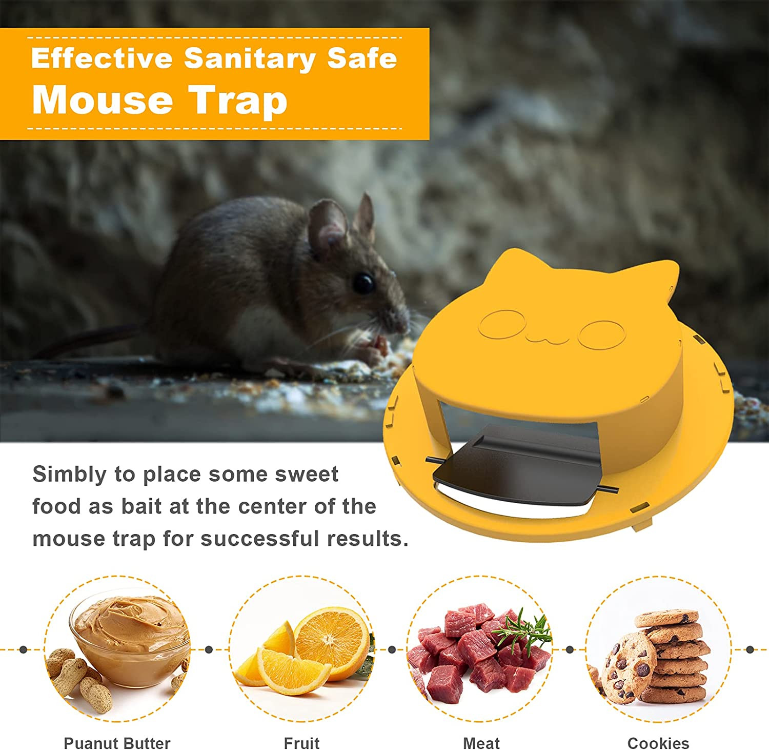 2Pack Black Slide Bucket Lid Mouse Rat Trap Bucket Mousetrap Catcher US Stock